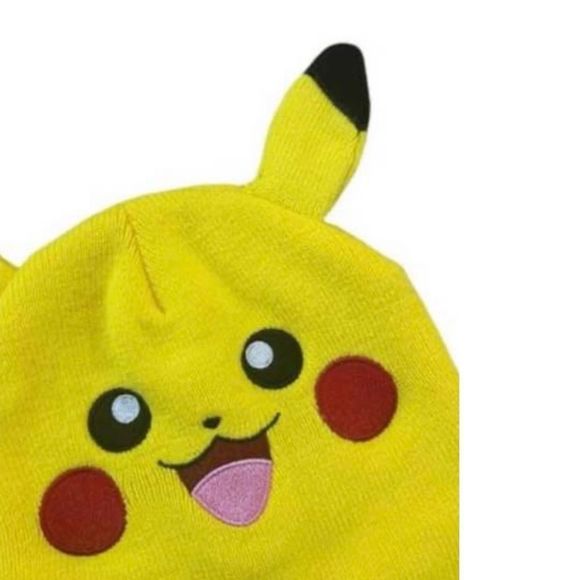 Pokémon Pikachu 3 D Ear Youth Kid’s Knit Beanie Cap - Picture 1 of 7